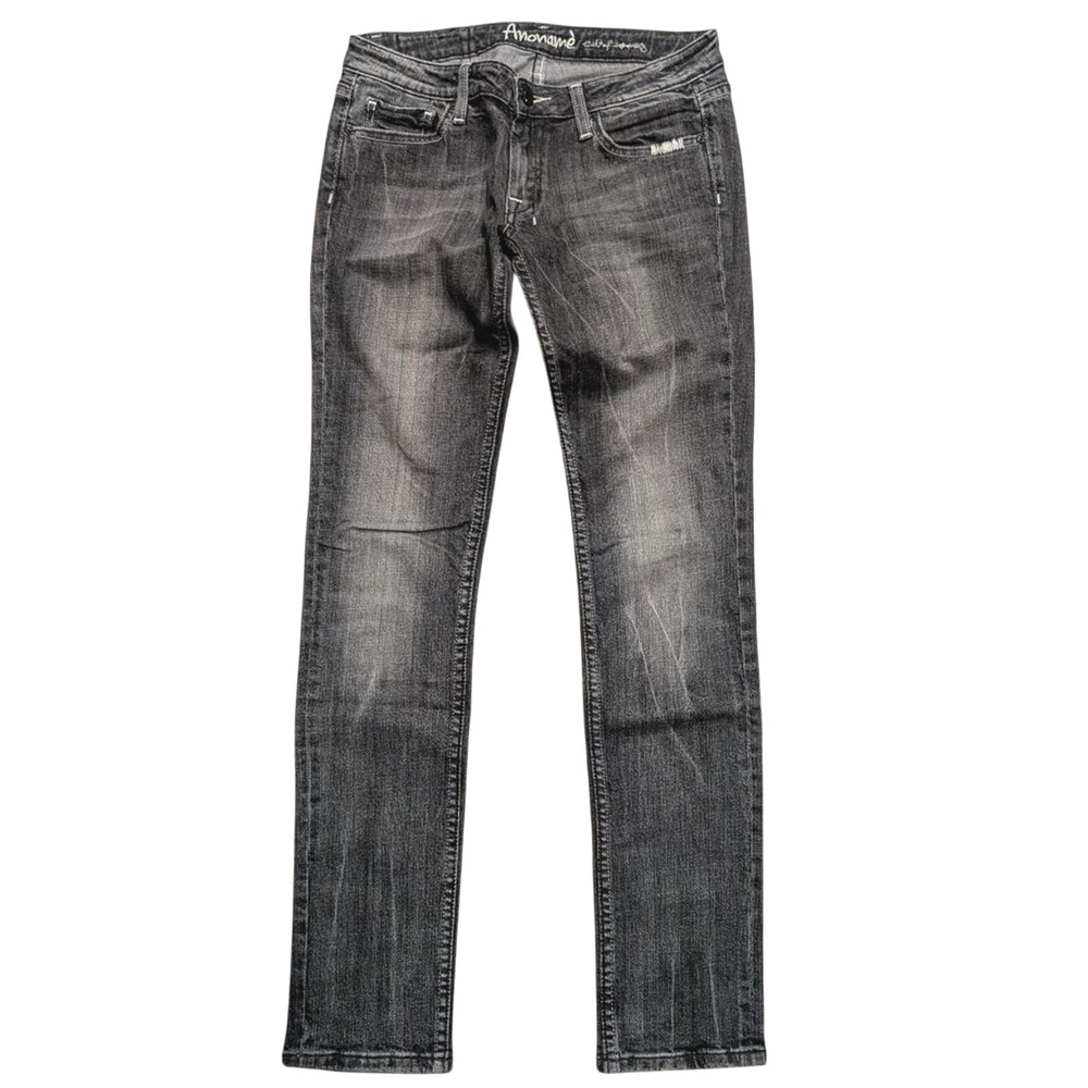 ANONAME Womens‎ 28 Skinny Jeans Black Gray Faded Wash Premium Denim
